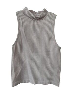 Gypsy + Jade Tank Top XS/Small Seamless Ribbed Mock Neck Light Pink Athleisure